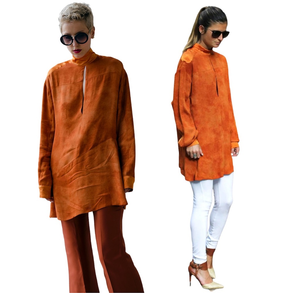 H&M Studio A/W 2015 Exclusive Line Peek A Boo Long Sleeve Top Size 8